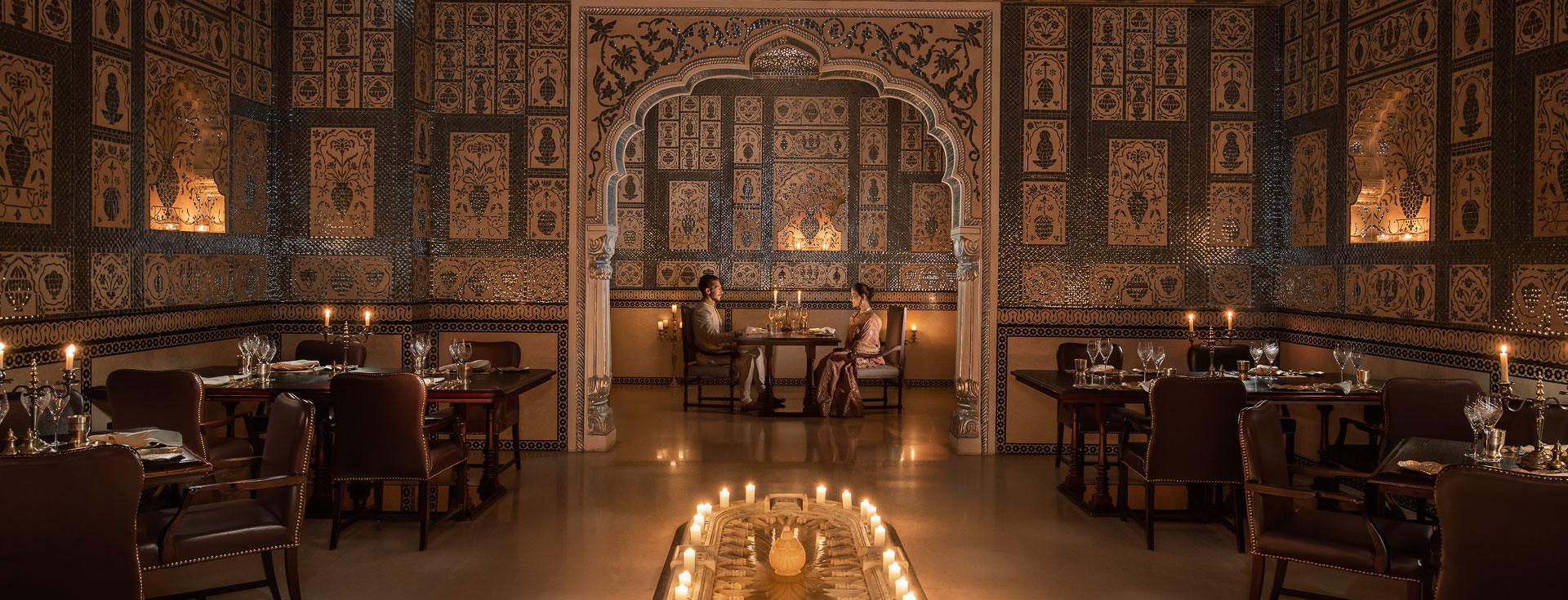 Indulge in the signature cuisine at Mohan Mahal,the premier Rajasthani restaurant at The Leela Palace Jaipur